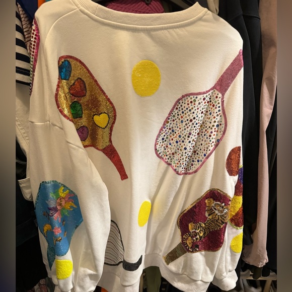 Queen of sparkles pickleball sweatshirt - Picture 3 of 4